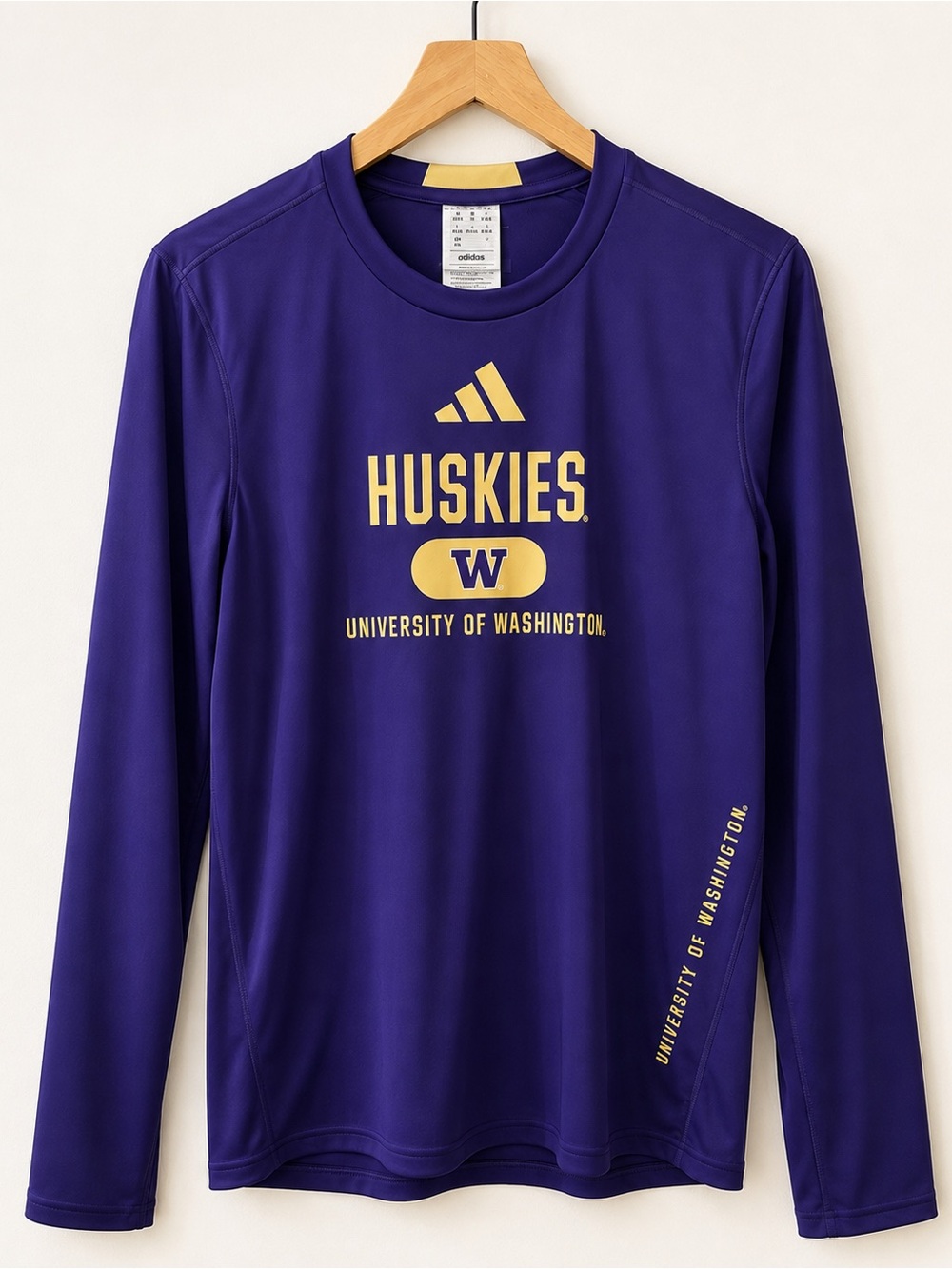 NWT Adidas Washington Huskies AEROREADY Long Sleeve Shirt